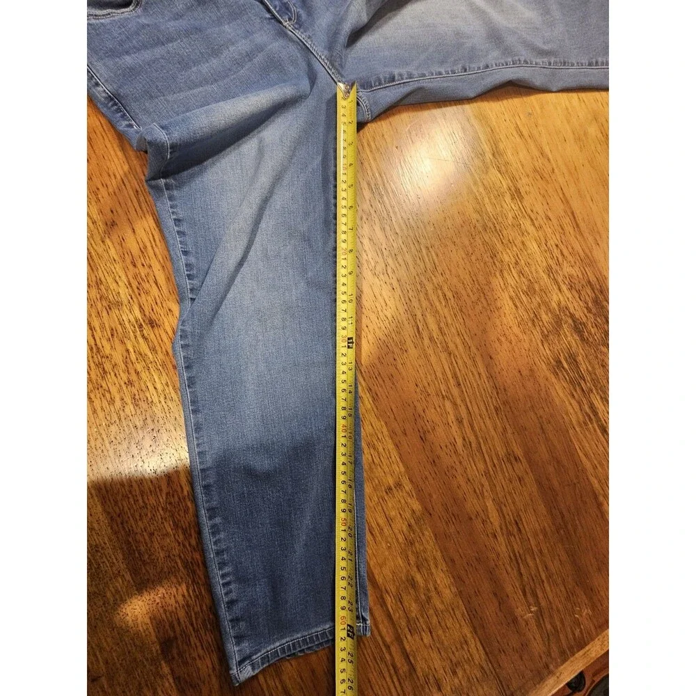 Talbots Crop Jeggings Size 12 Blue Stretch Denim High Rise Skinny Ankle EUC - Picture 5 of 7
